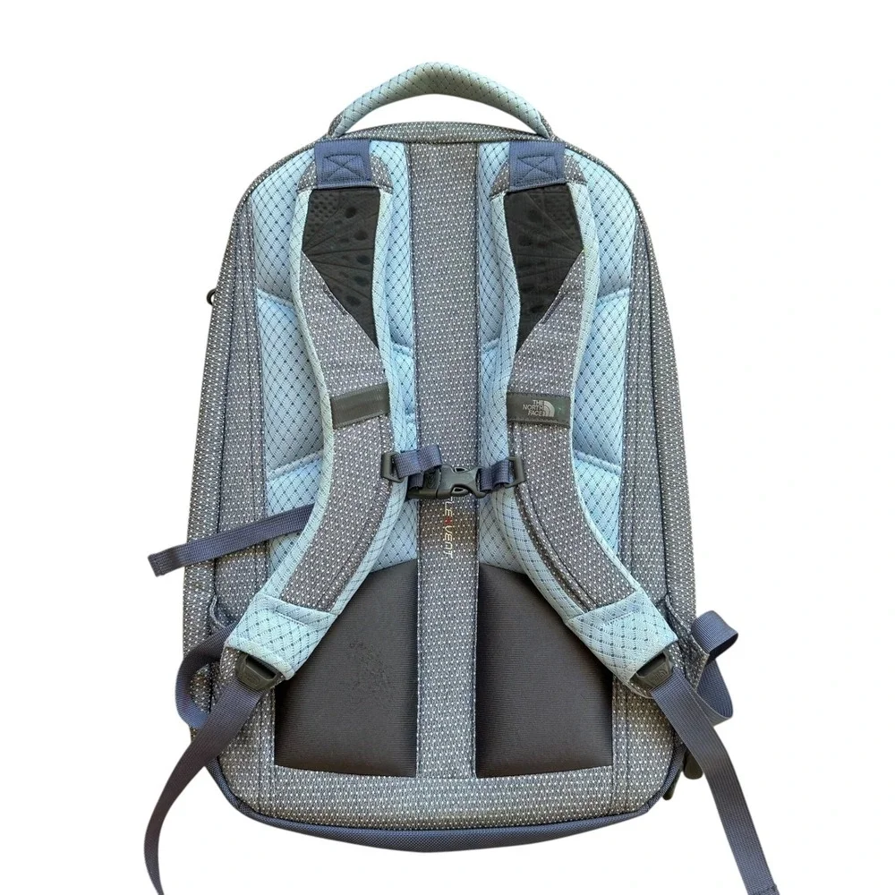 The North Face Microbyte Backpack Grey Navy Blue Laptop Bag NF00CTJ9